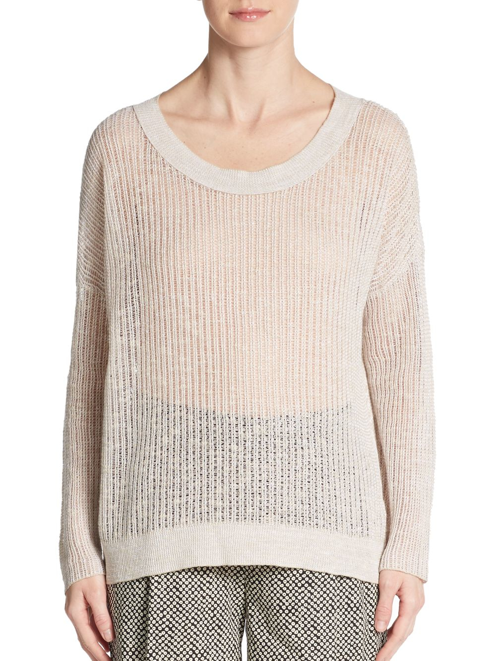 Eileen Fisher Linen \u0026 Cotton Open-knit 