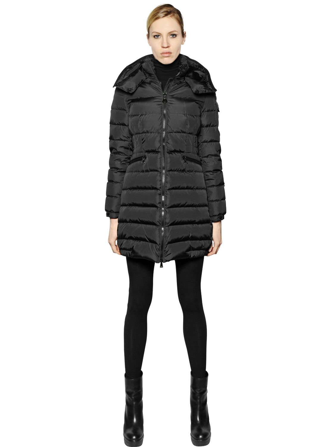 Moncler Charpal Nylon Down Jacket in Black | Lyst