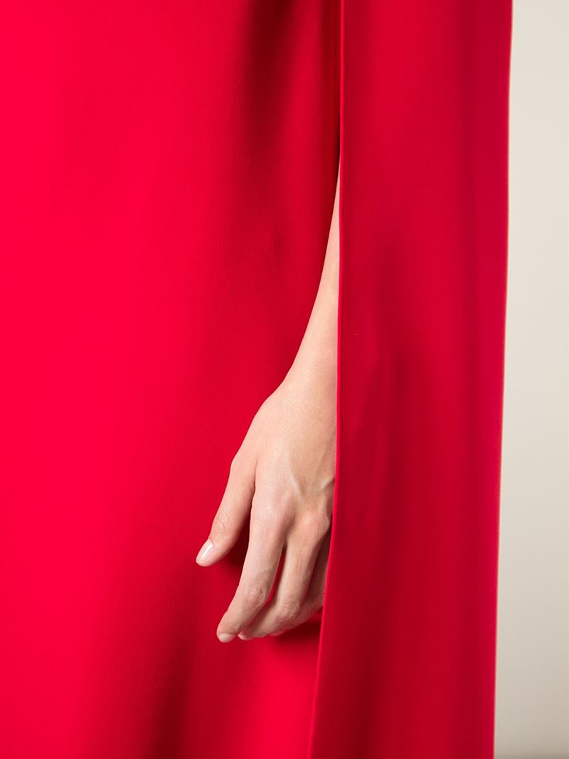 Valentino One Shoulder Evening Gown in Red | Lyst