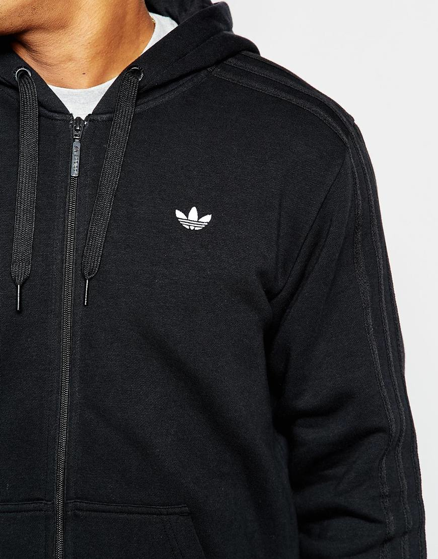 black adidas zip up hoodie