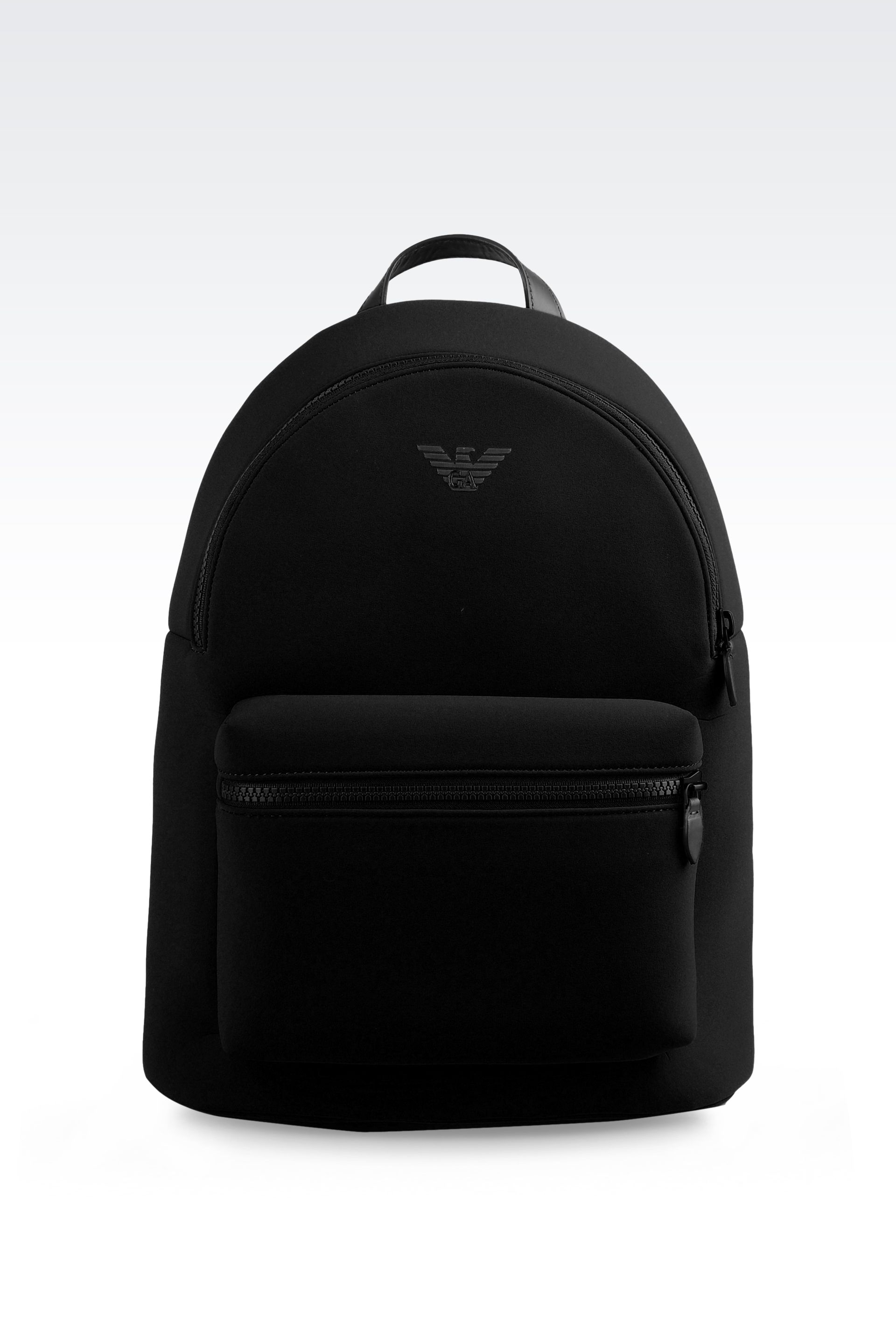 black armani backpack