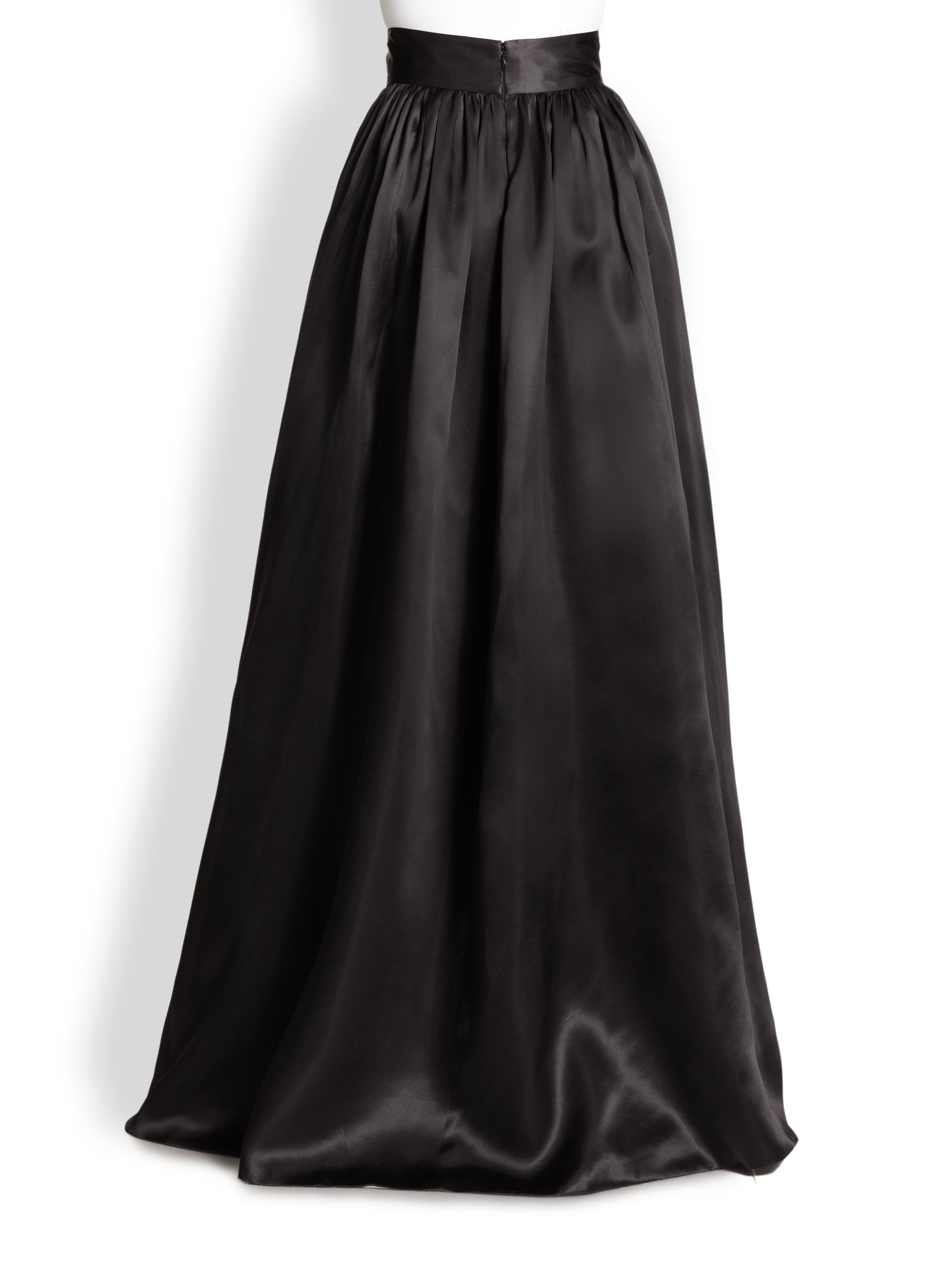 black satin ball gown skirt