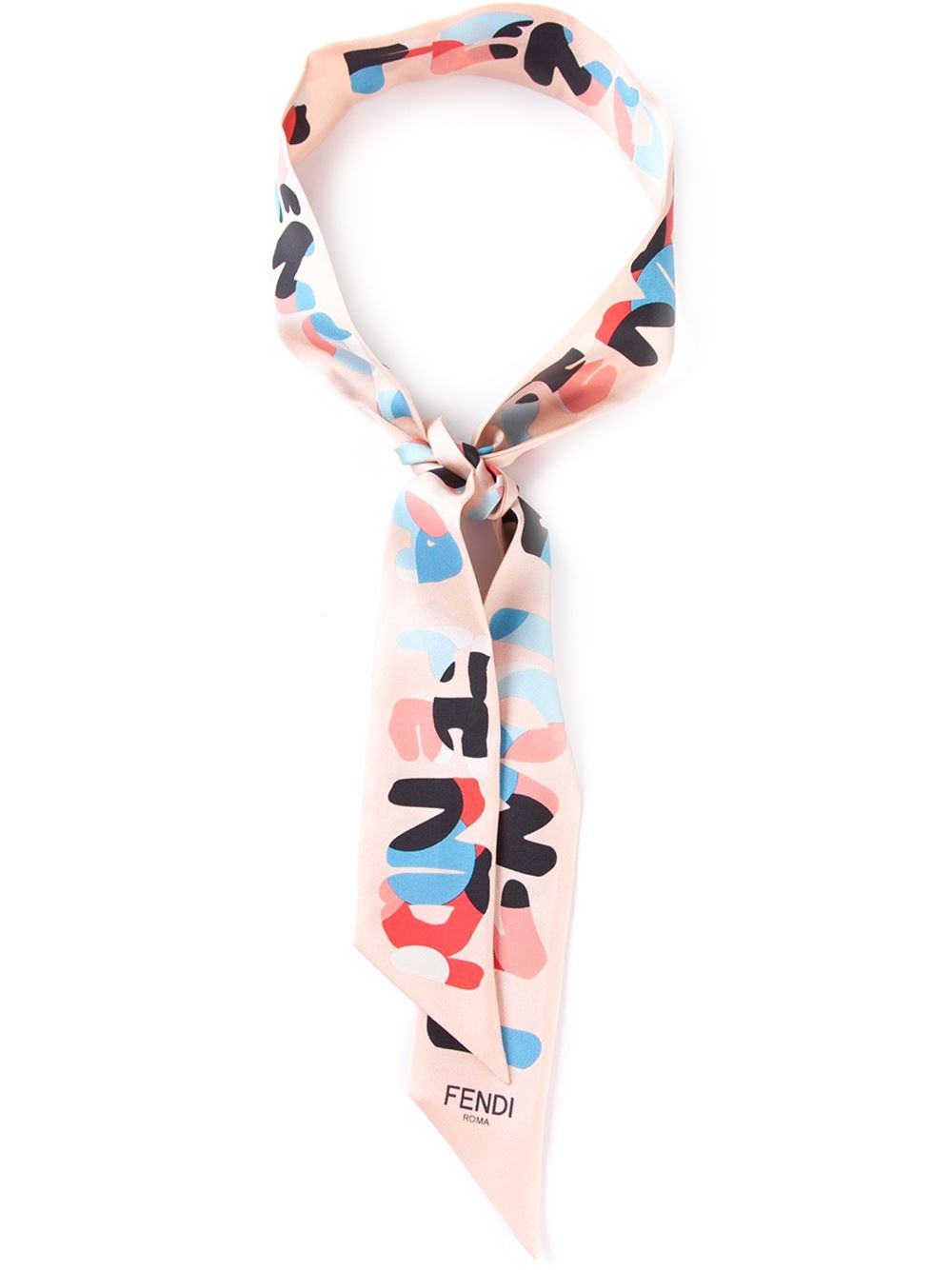 Fendi 'Signature Twilly' Scarf in Pink 