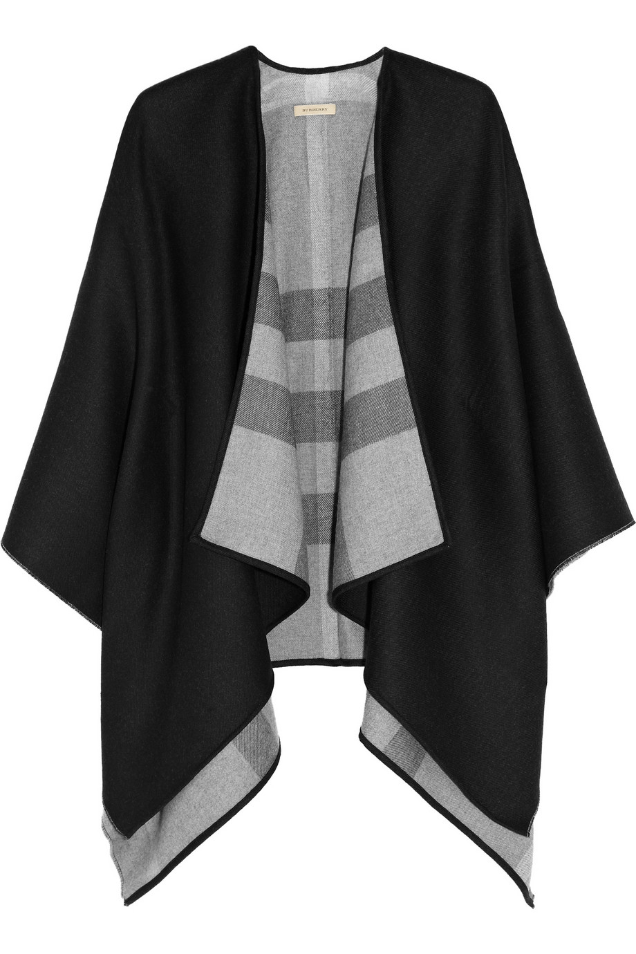 Burberry Wool Cape in Black - Lyst