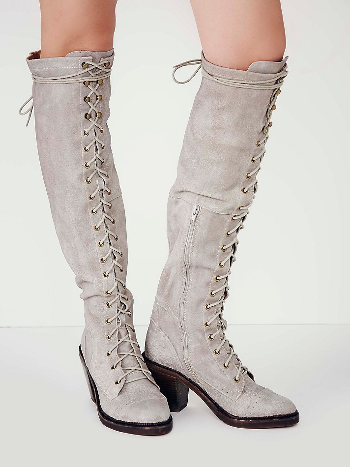 grey suede otk boots