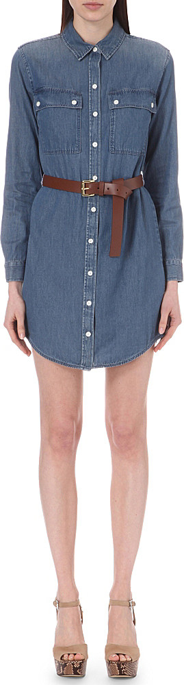 michael kors denim shirt dress