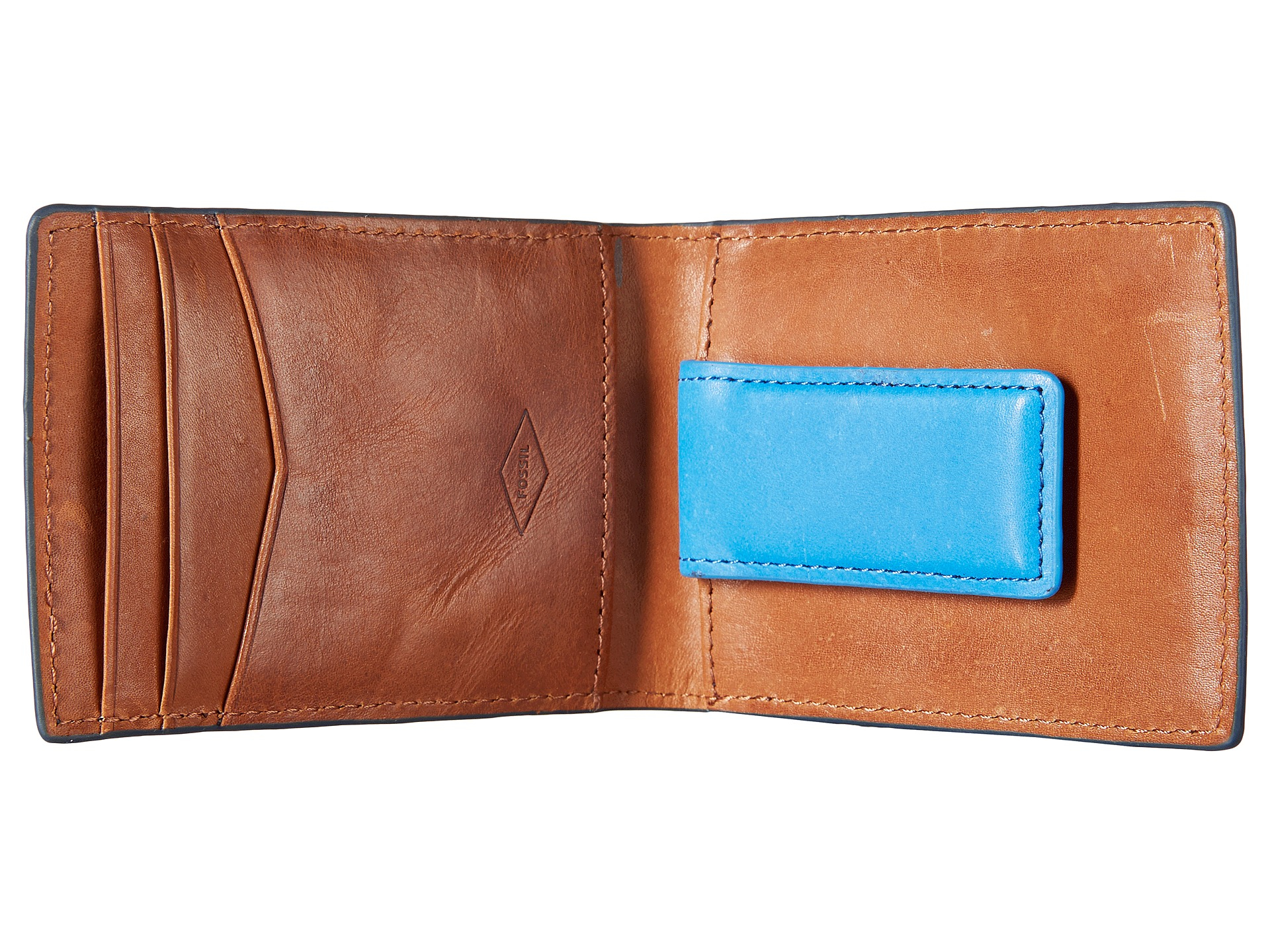 Fossil Helix Money Clip Bifold in Navy (Blue) for Men Lyst