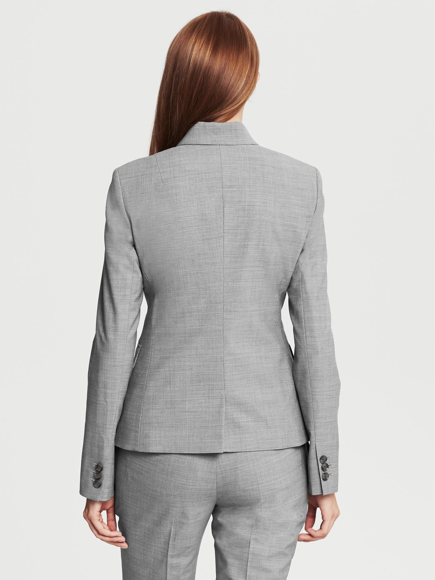 banana republic grey blazer