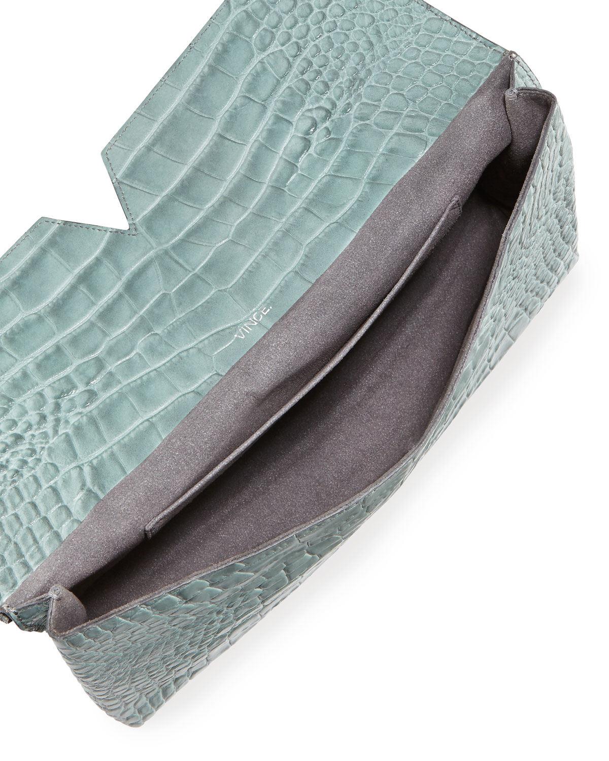 sage green clutch bag