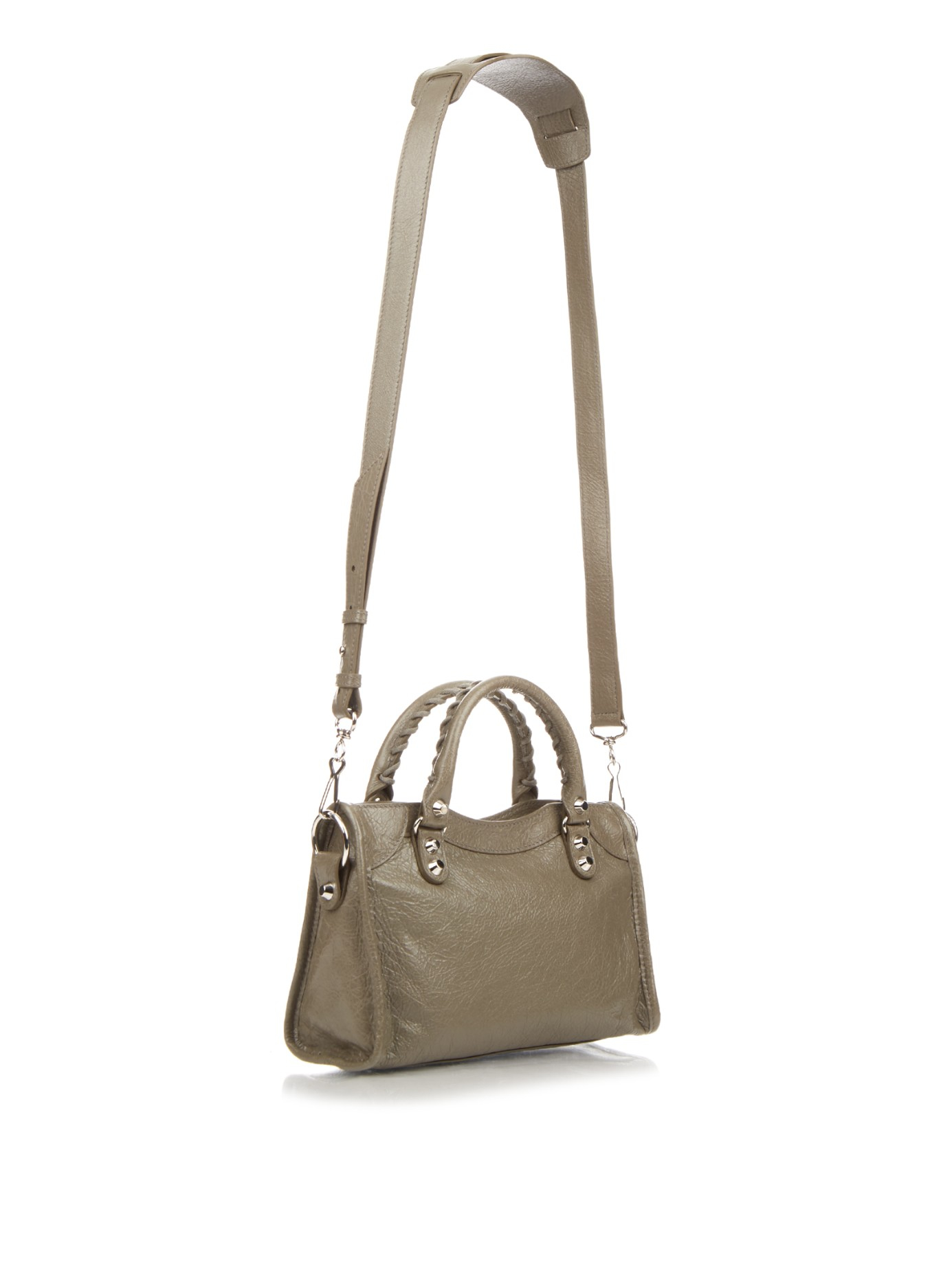 Balenciaga Leather Classic Mini City Cross-body Bag in Khaki (Natural) |  Lyst
