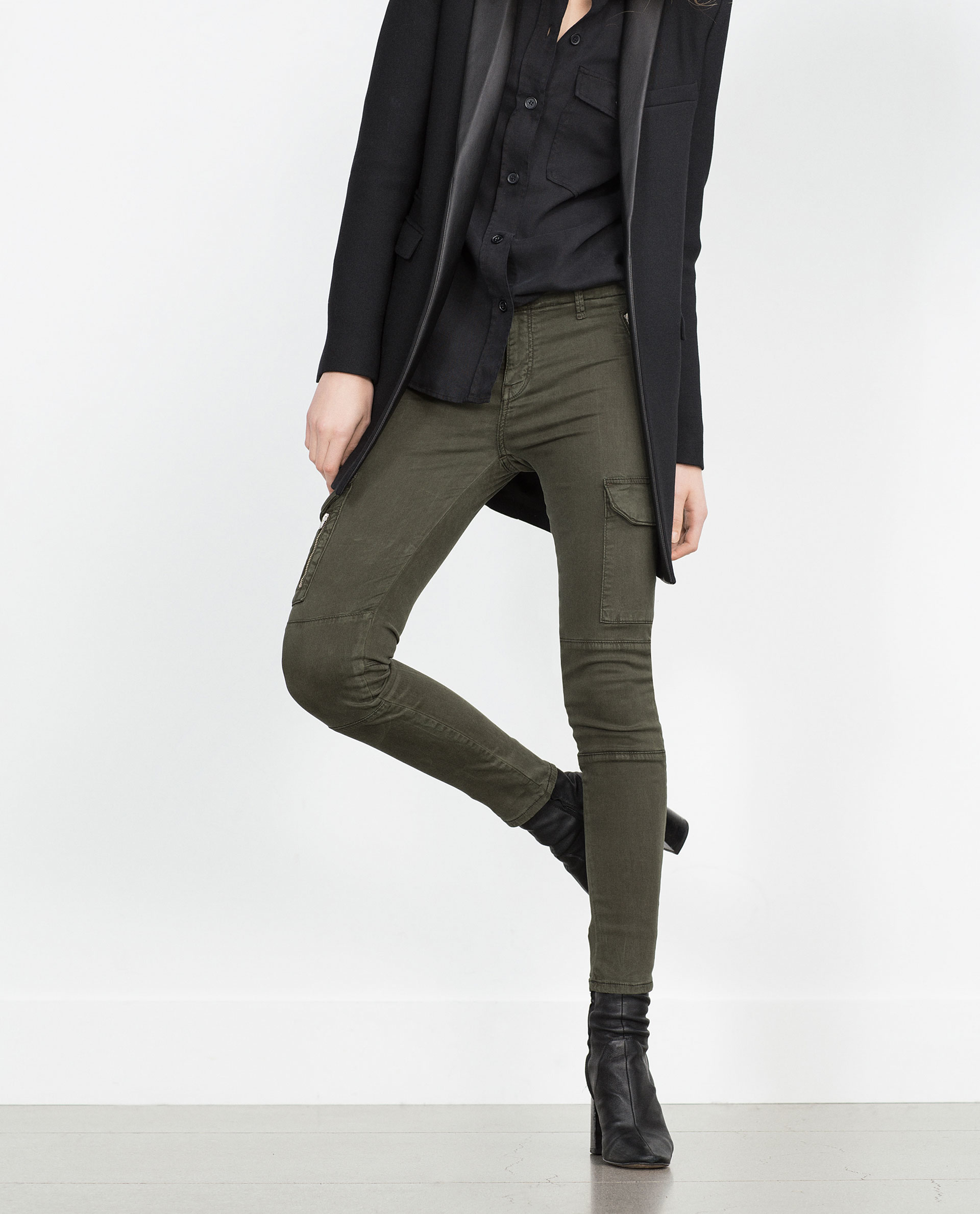 zara green pants