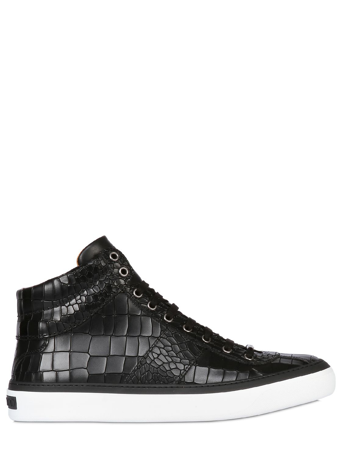jimmy choo croc embossed flats