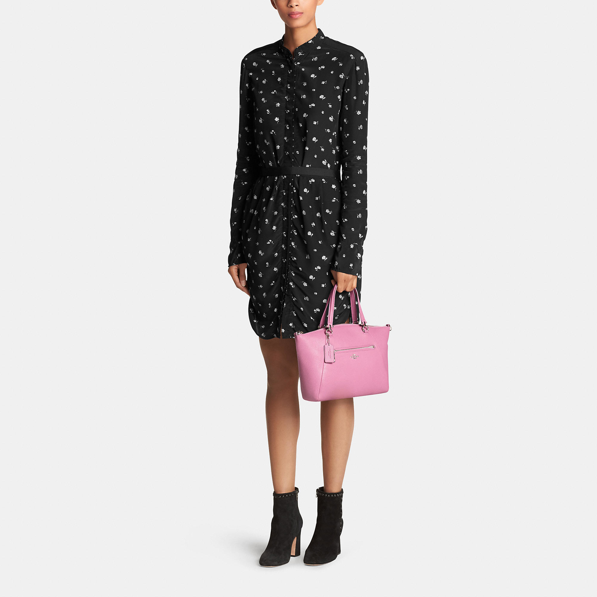 coach prairie pebble leather satchel