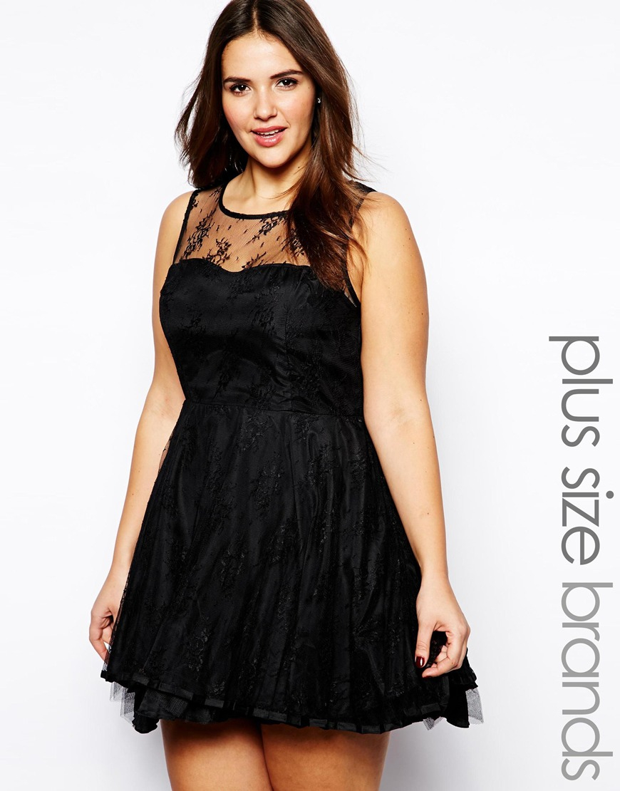 plus size lace skater dress