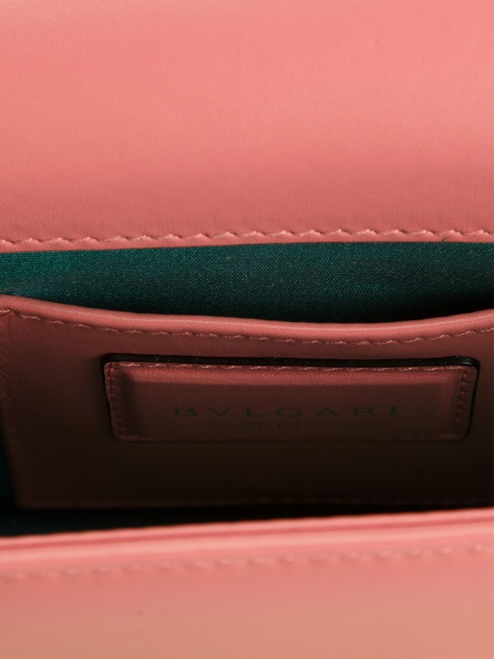 Serpenti leather crossbody bag Bvlgari Pink in Leather - 31210360