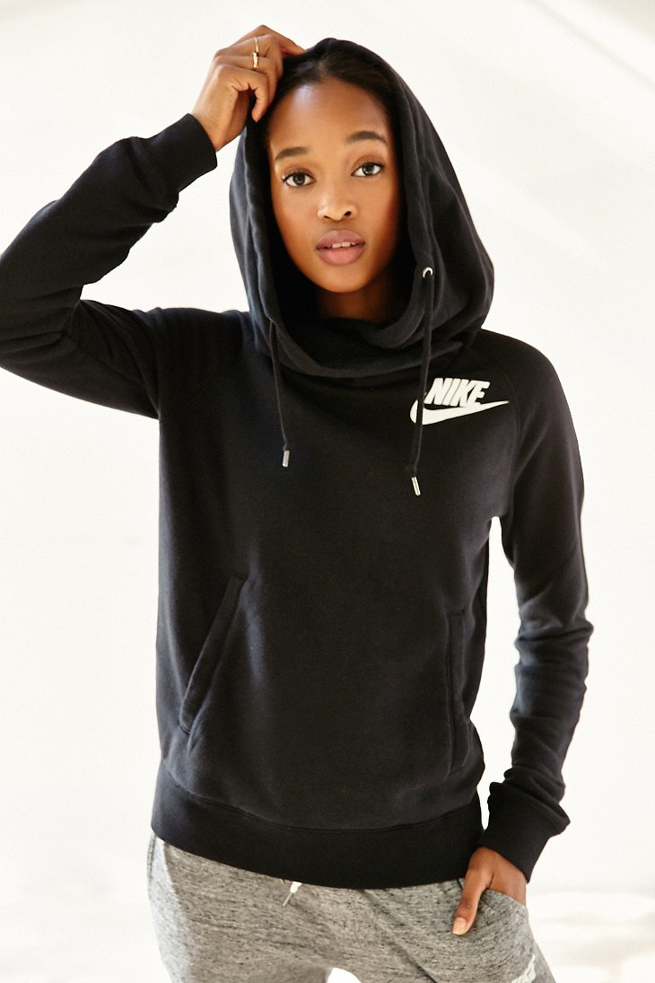 Nike Black Funnel Neck Hoodie France, SAVE 54% - policeready.ca