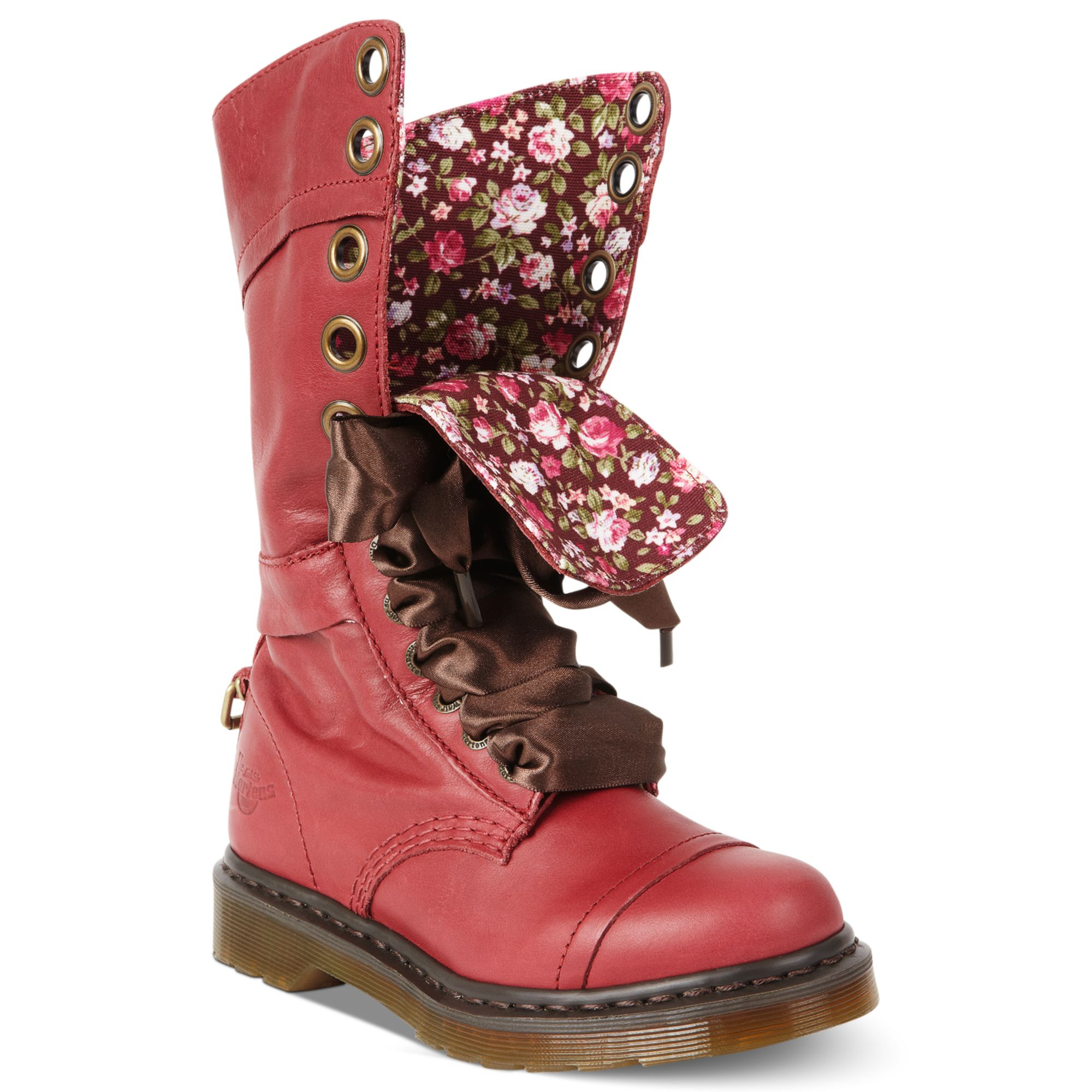 dr martens red canvas