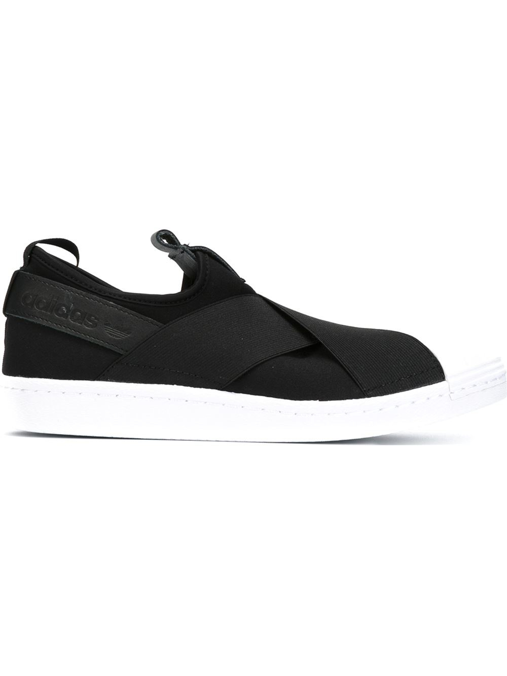 adidas superstar womens slip on black