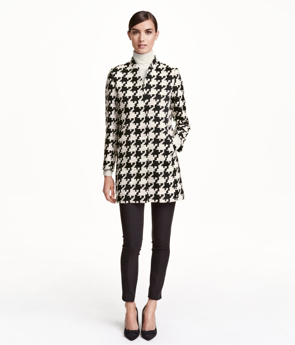 ladies dogtooth check coat