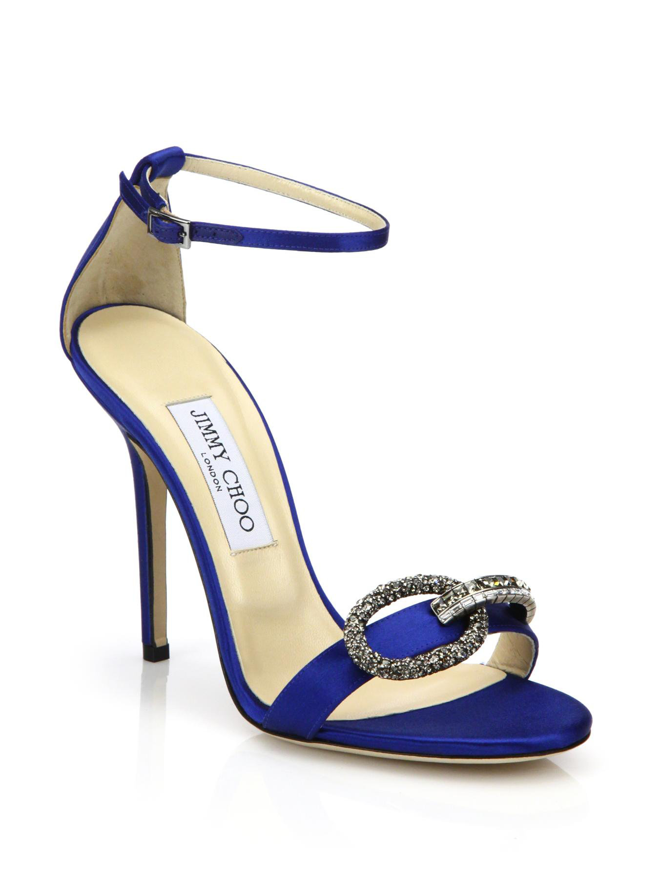 cobalt blue sandals low heel