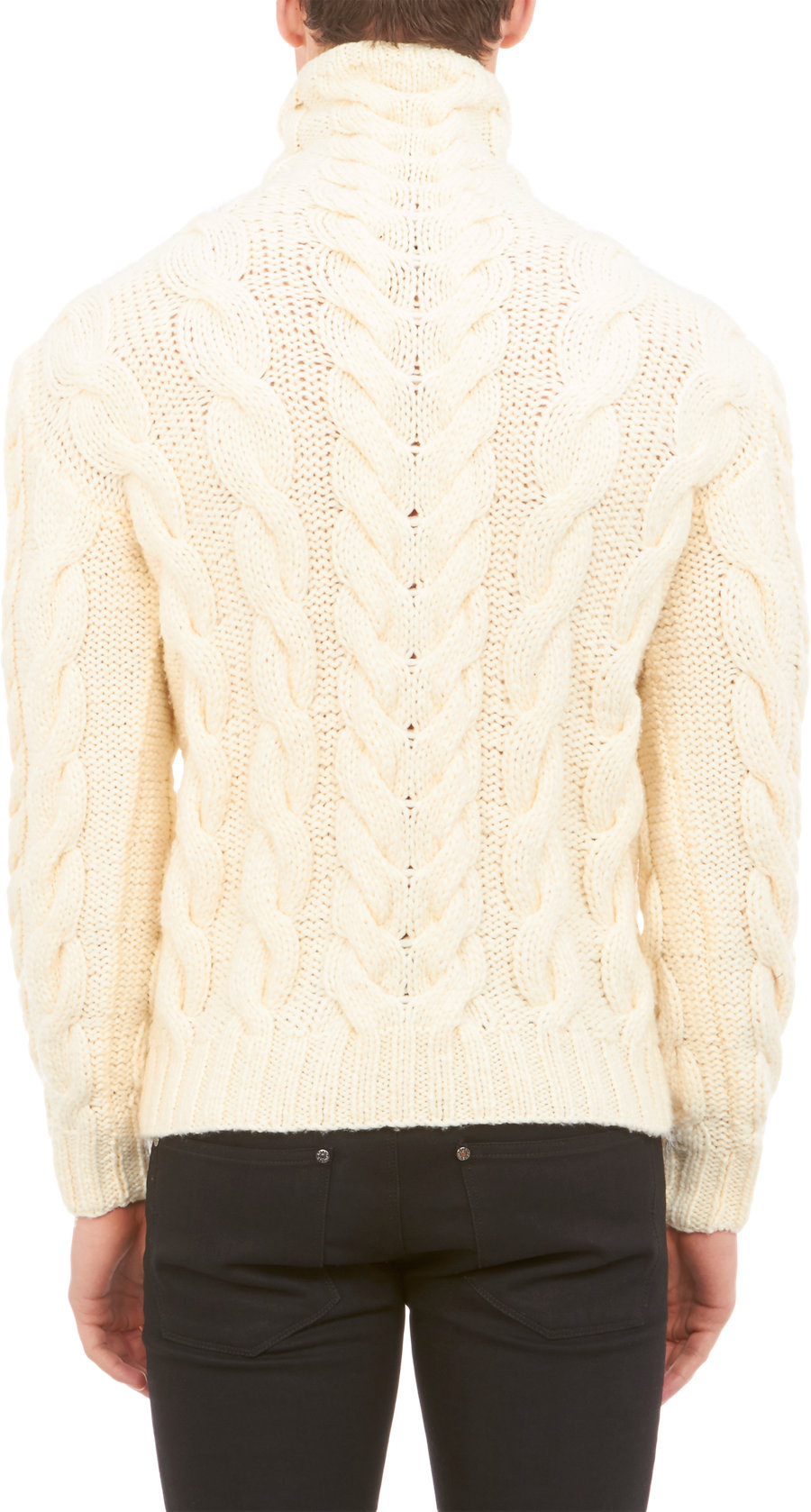 Ralph lauren black label Chunky Cableknit Turtleneck Pullover Sweater ...