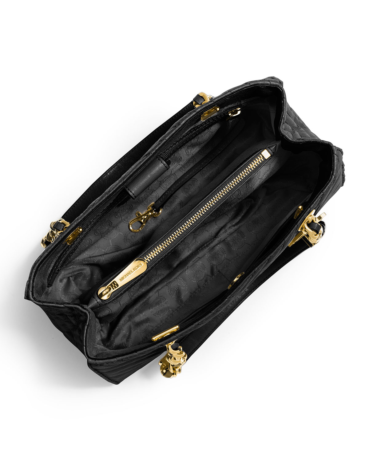 Michael Kors Susannah Quilted Medium Black Shoulder Bags