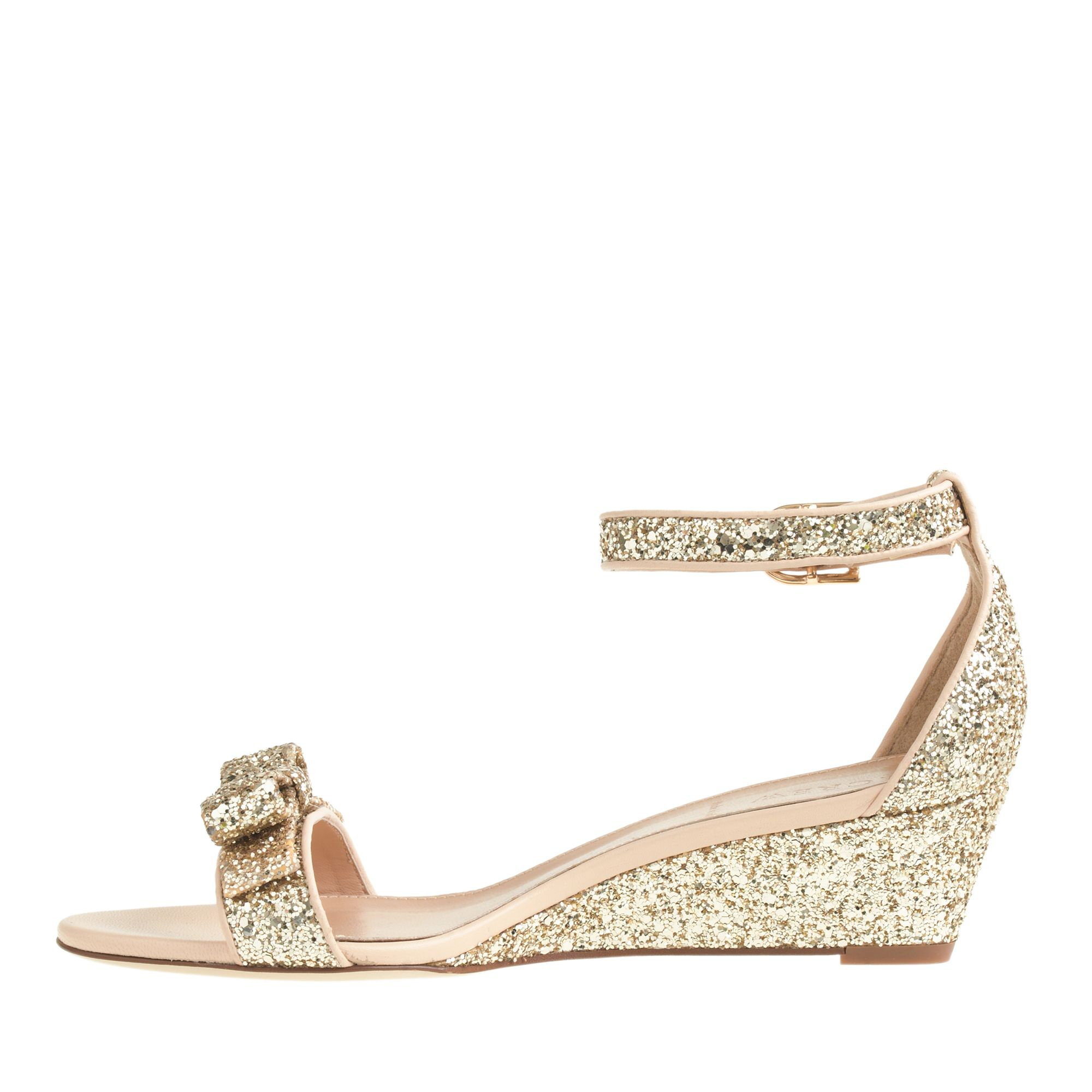 gold low wedges