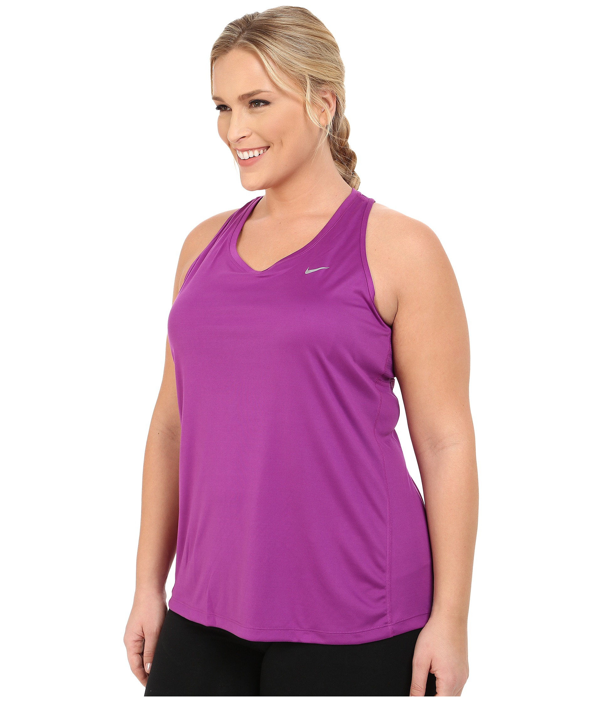 Lyst - Nike Dri-fit™ Extended Miler Tank Top in Purple