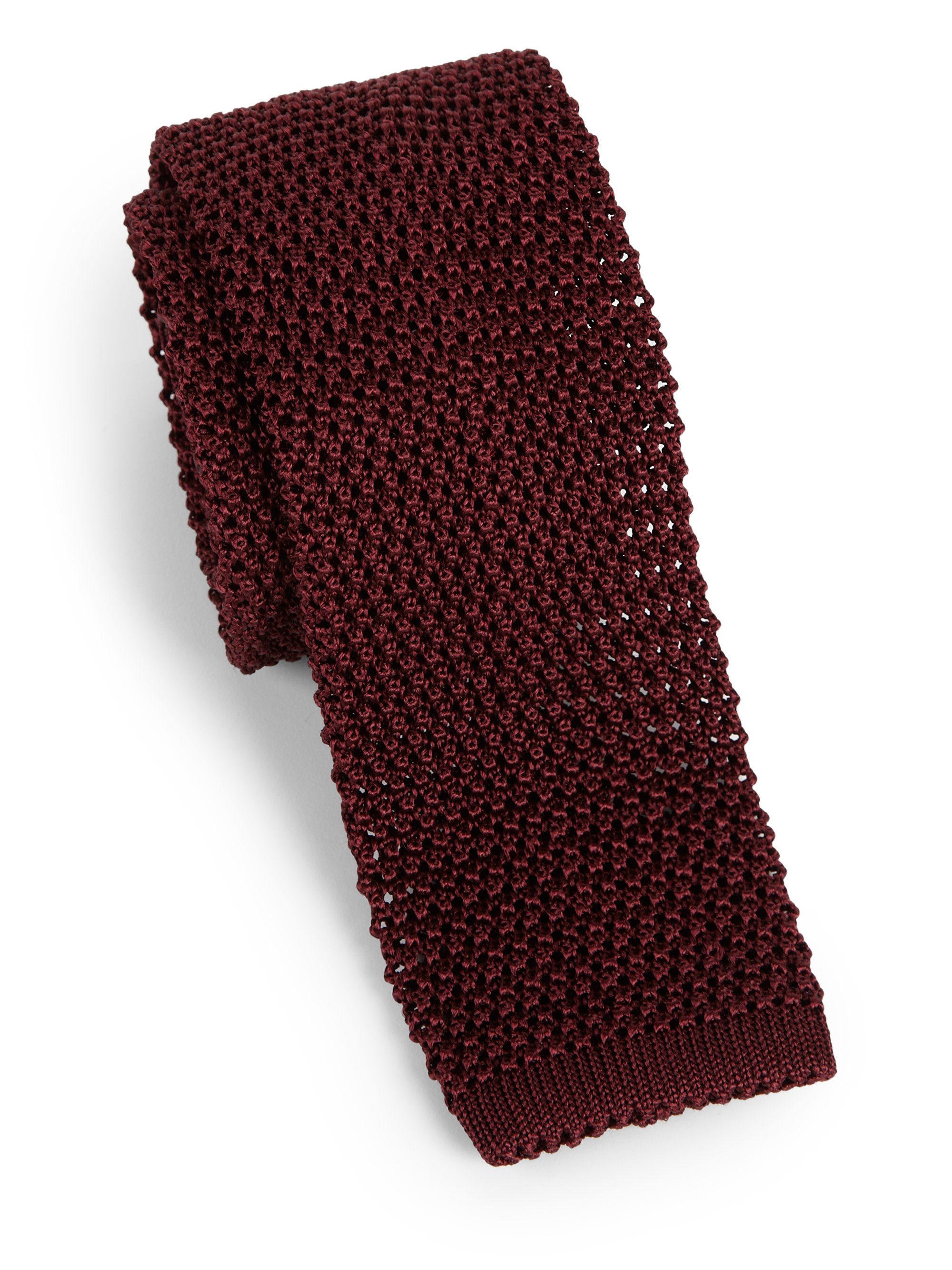 Charvet Silk Knit Tie in Red for Men (BURGUNDY) | Lyst