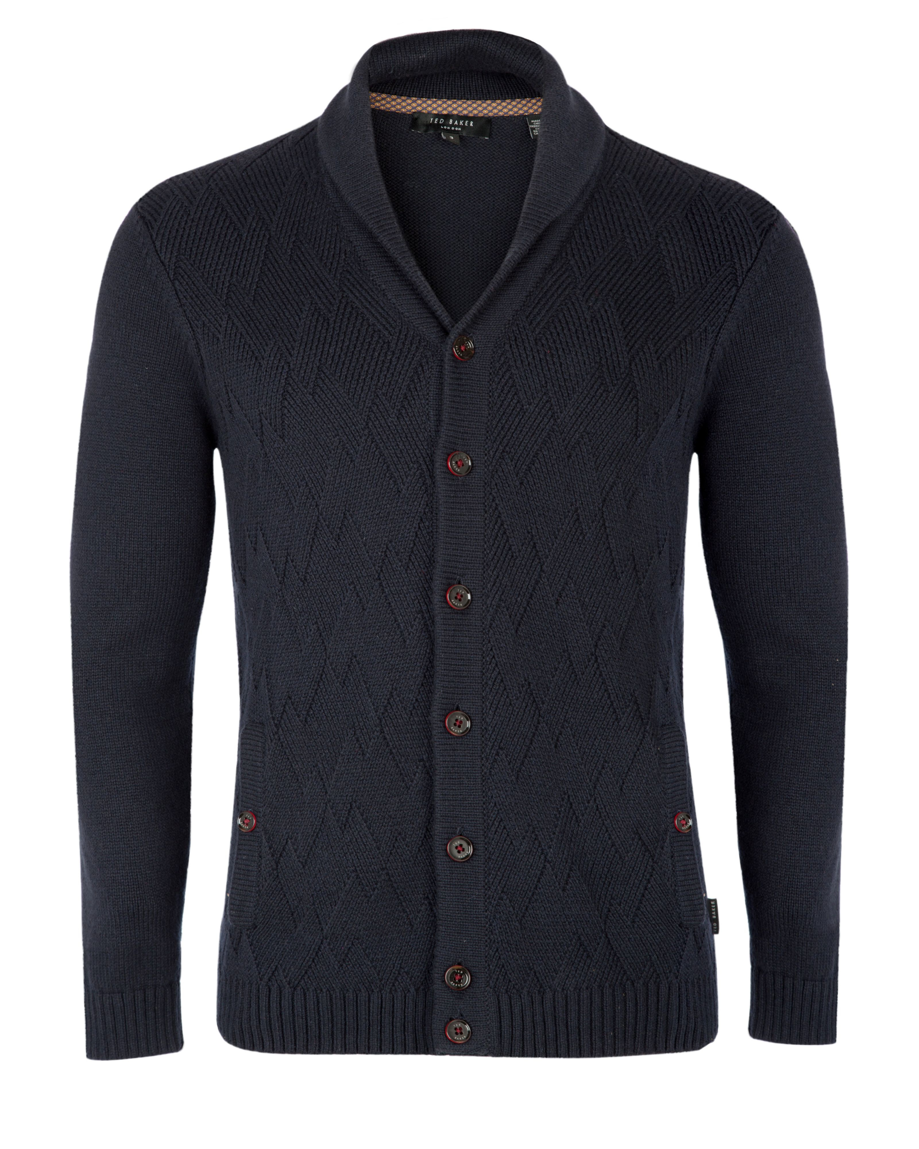 Ted Baker | Blue Zigtop Shawl Knit Cardigan for Men | Lyst