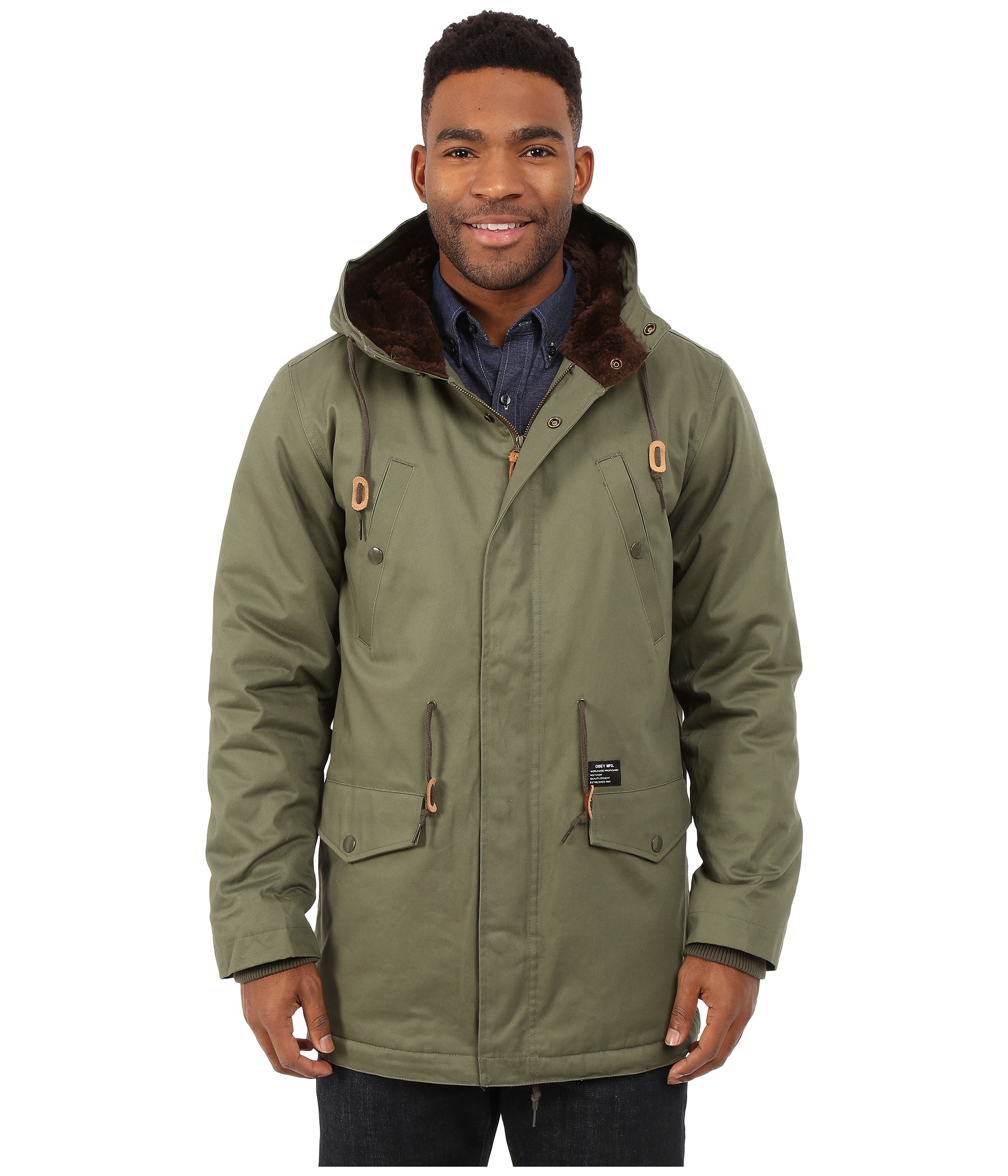 Obey Ransack Parka Jacket in Light Army (Green) for Men - Lyst