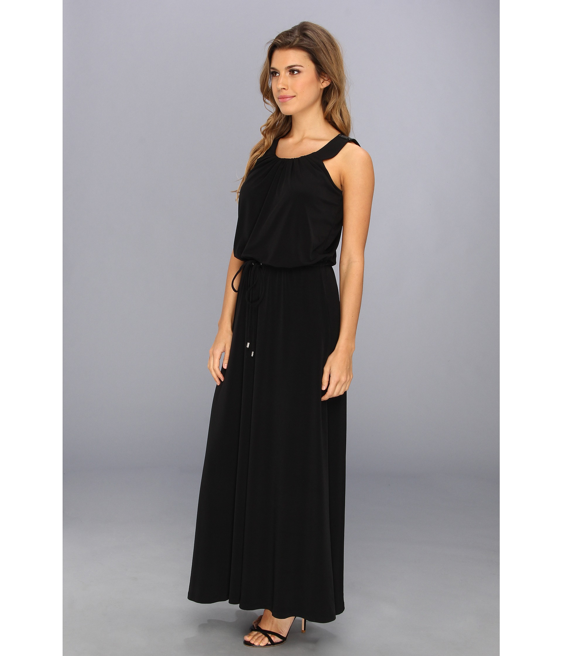 calvin klein black maxi dress