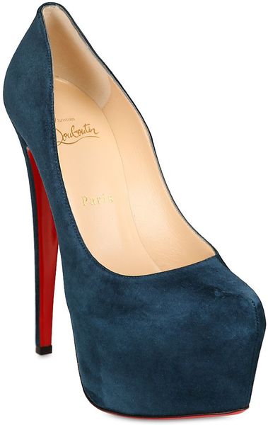 Christian Louboutin 140mm Banana Suede Open Toe Pumps in Blue (navy) | Lyst