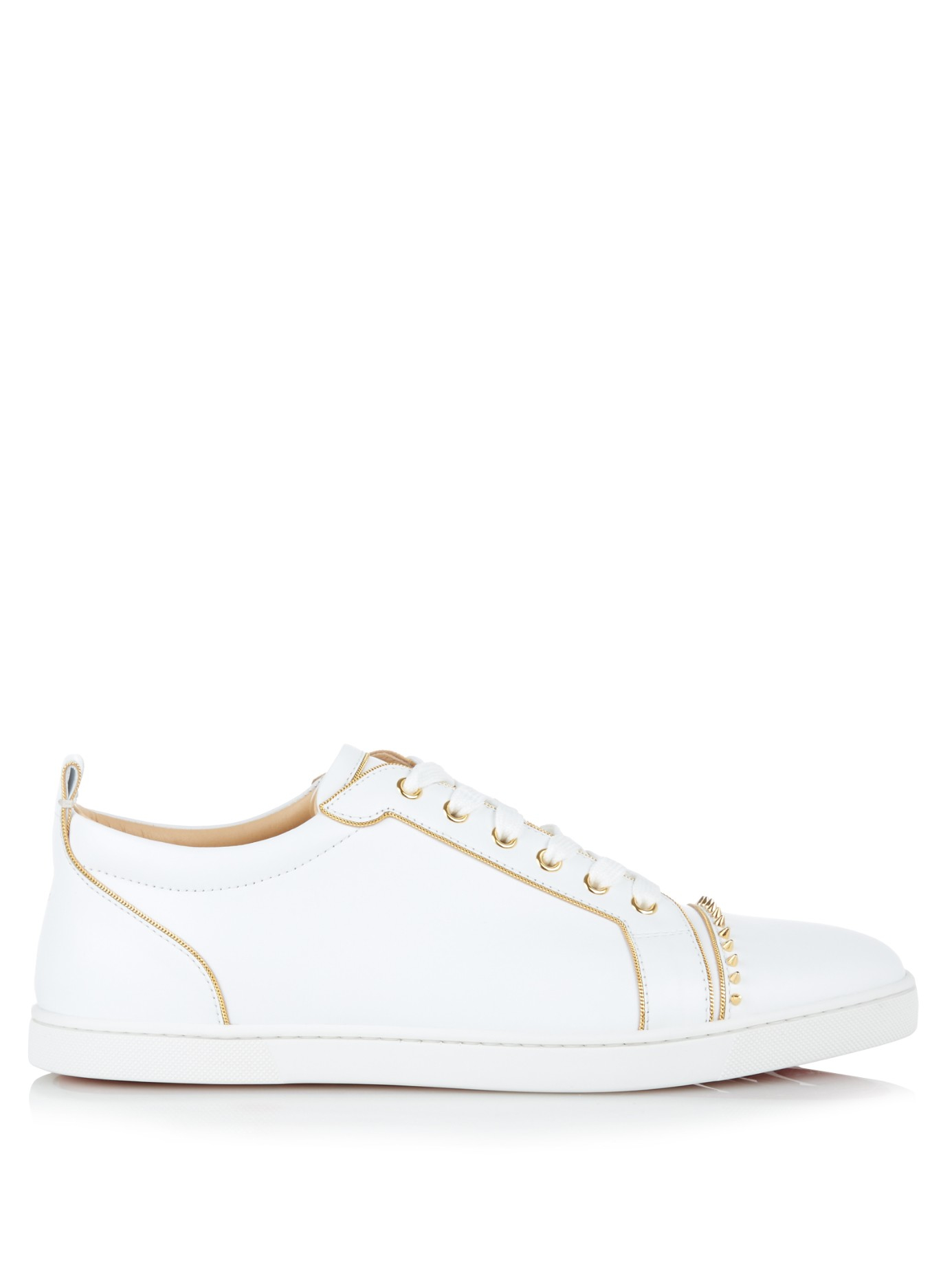 Christian louboutin Sporty Henri Embellished Leather Low-top ...
