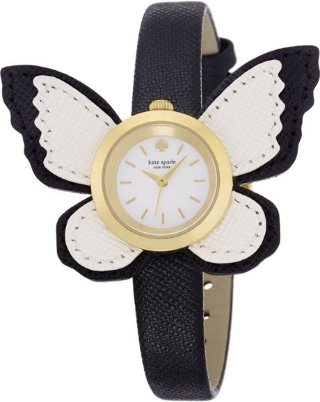 ... Stainless Steel  Saffiano Leather Strap Watch in Gold (gold-black