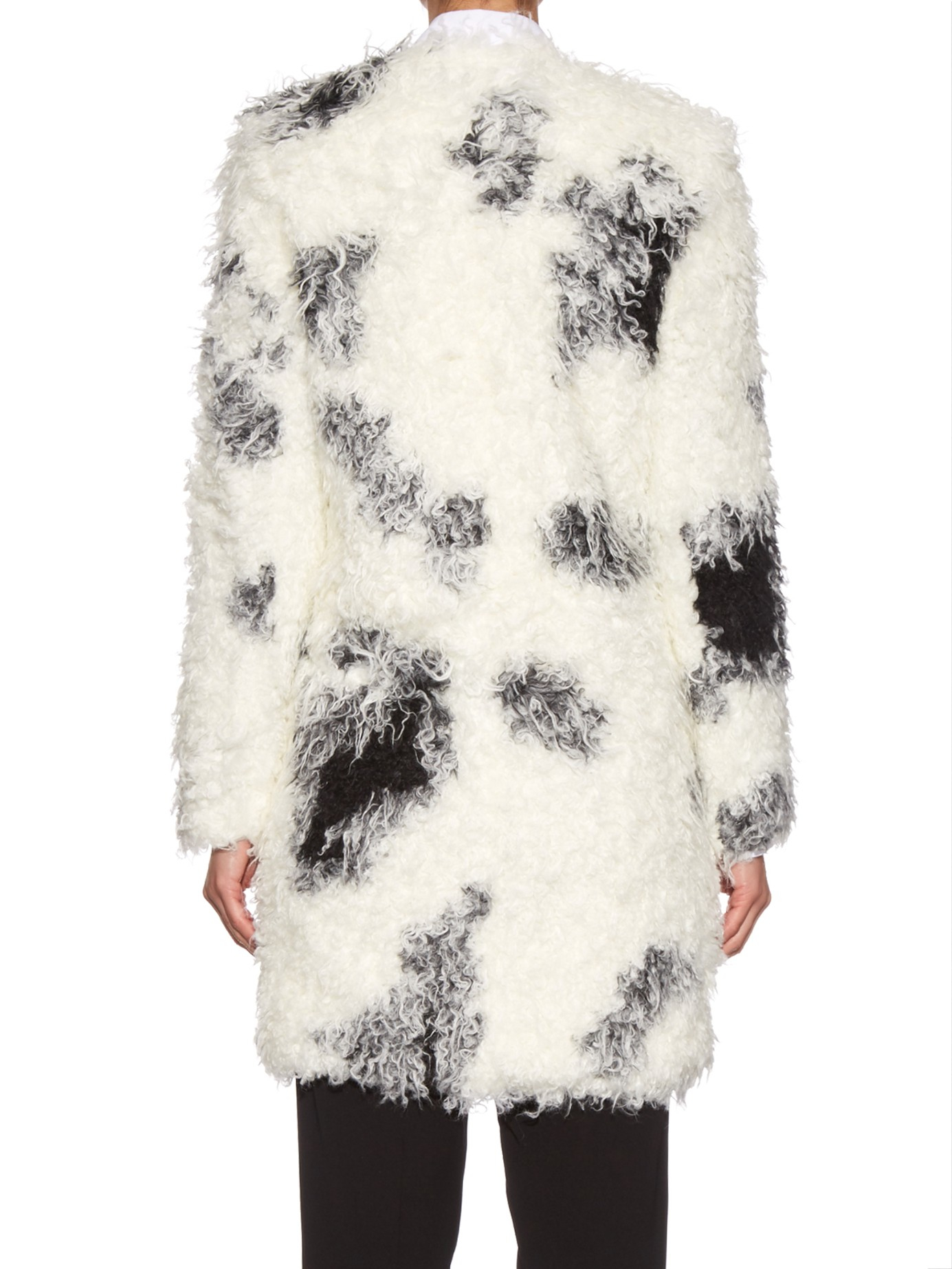 black and white spotted jacket