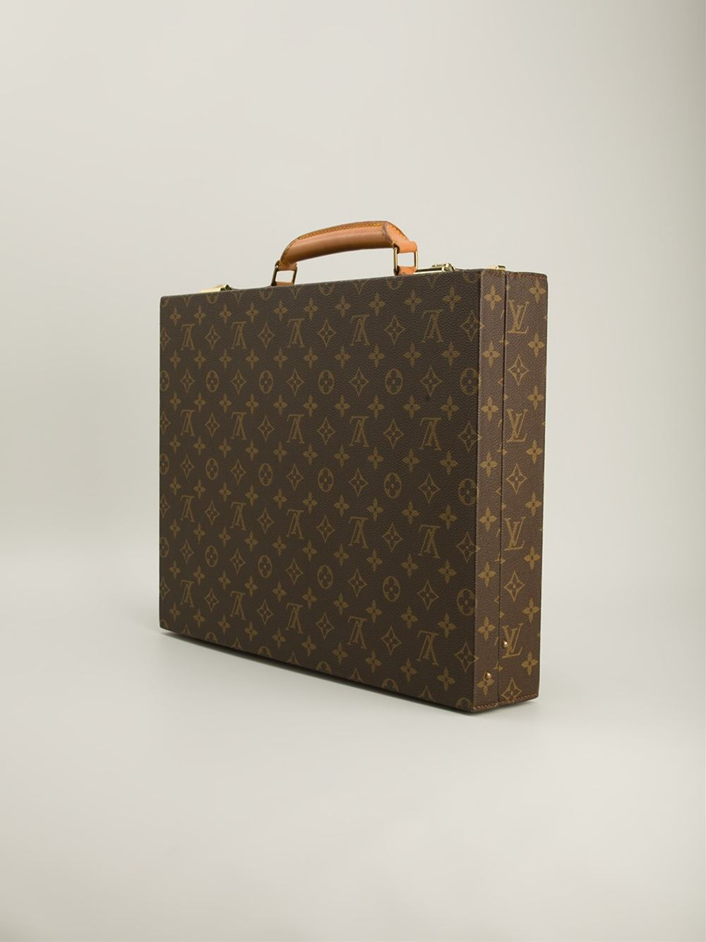 Louis Vuitton Monogram Briefcase in Brown for Men - Lyst