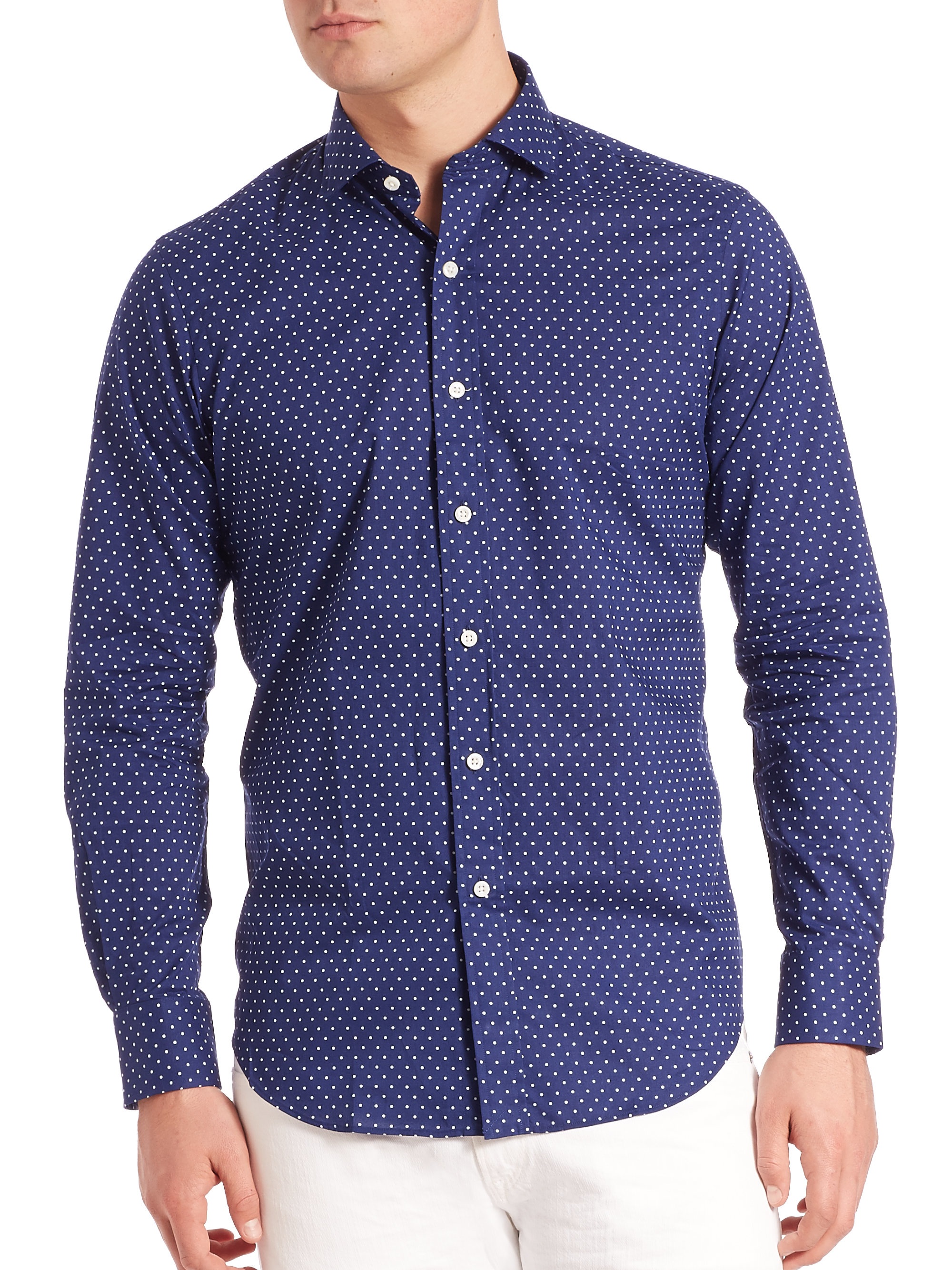 Lyst - Polo Ralph Lauren Polka-dot Estate Shirt in Blue for Men