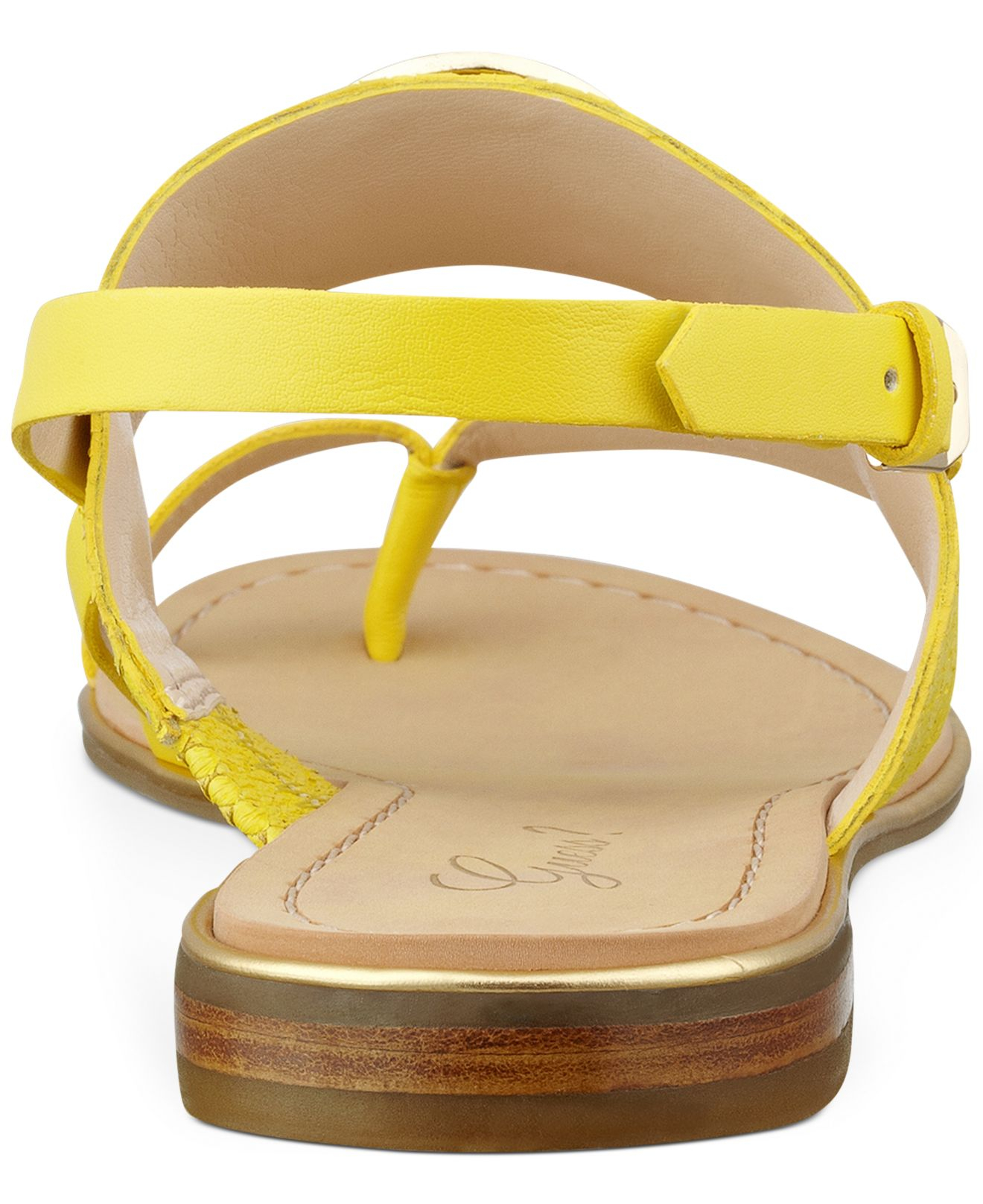 Guess Women'S Redell Flat Sandals in Yellow | Lyst