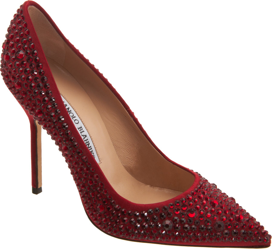 manolo blahnik red flats