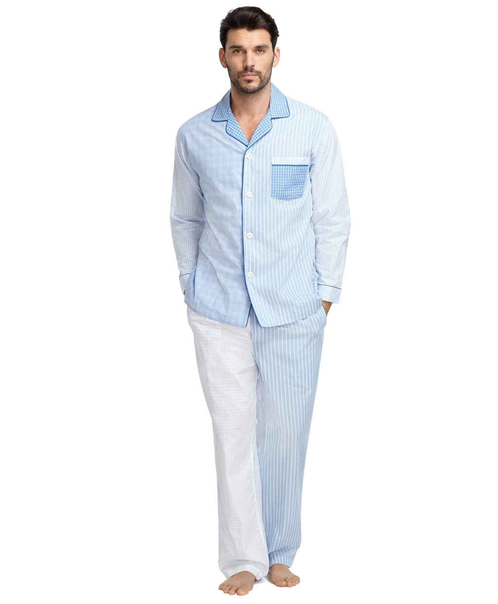 Brooks Brothers Fun Print Broadcloth Pajamas in Blue for Men - Lyst