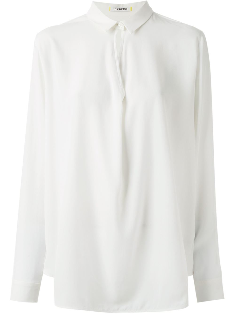 Lyst Iceberg Slit Sleeve Blouse In White lyst iceberg slit sleeve blouse in white