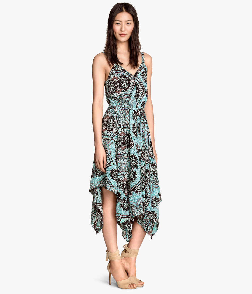 H\u0026M Asymmetric Dress in Turquoise 
