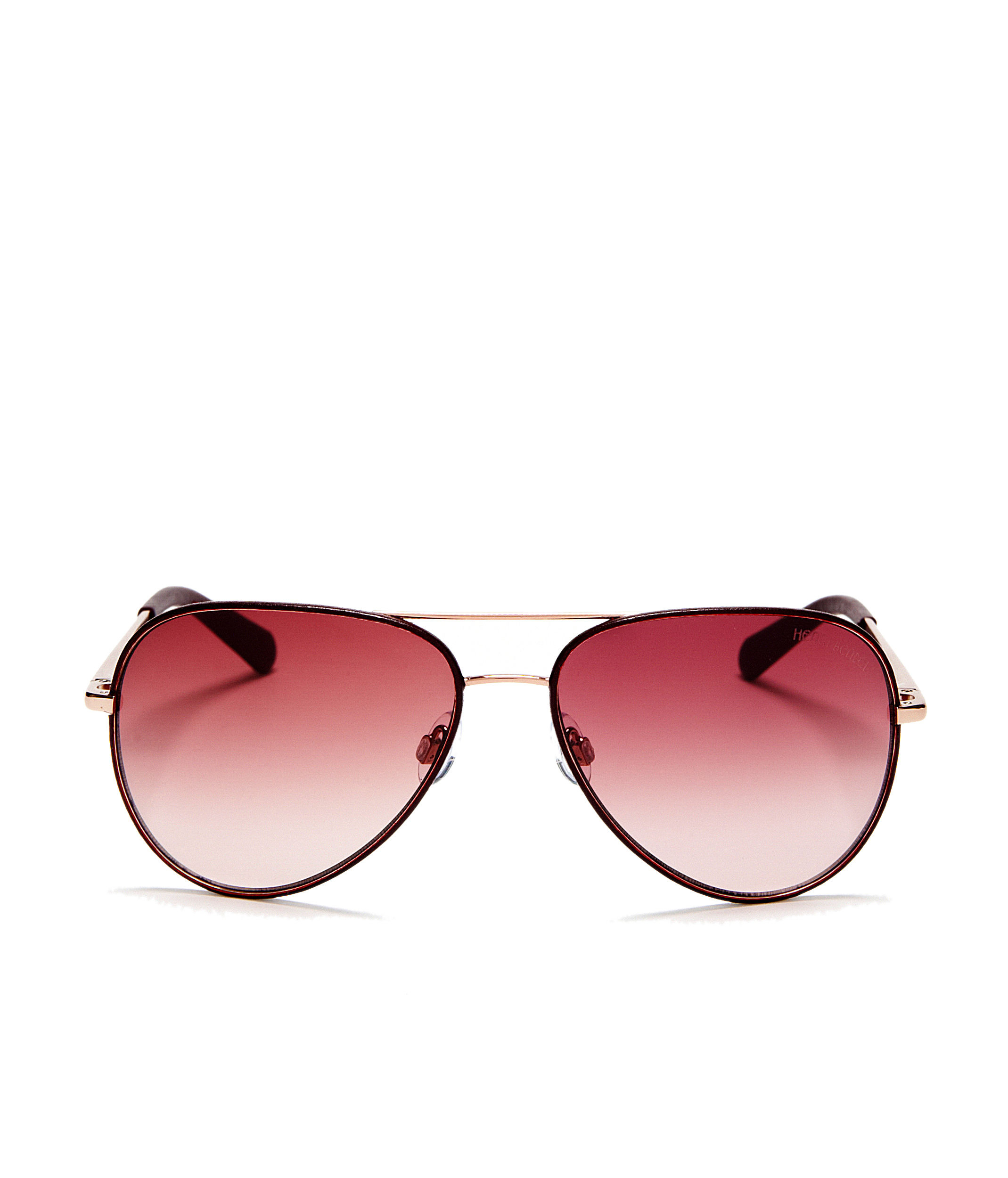 Henri bendel 5th Avenue Aviator Sunglasses in Red (WINE) | Lyst