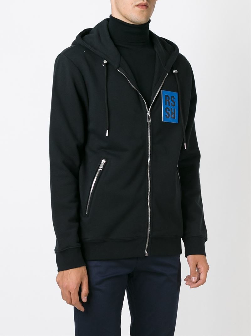 raf simons zip up hoodie