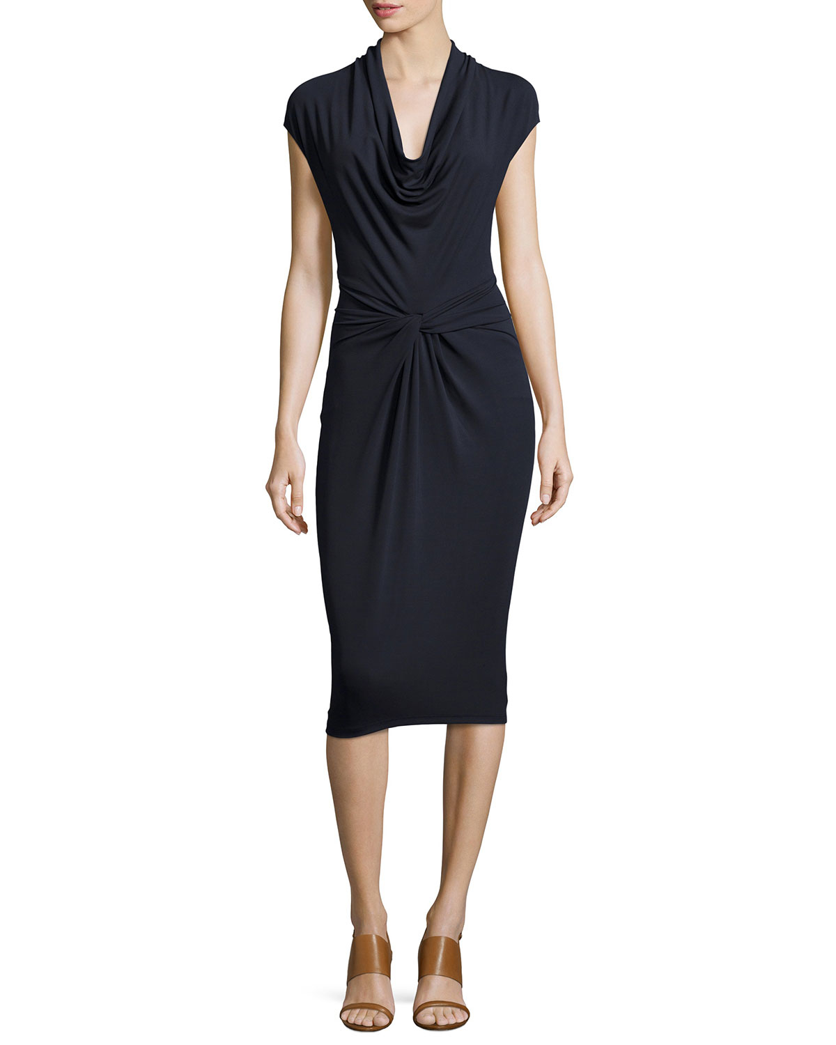 Navy blue sheath dress with cap sleeves shirts stores designers