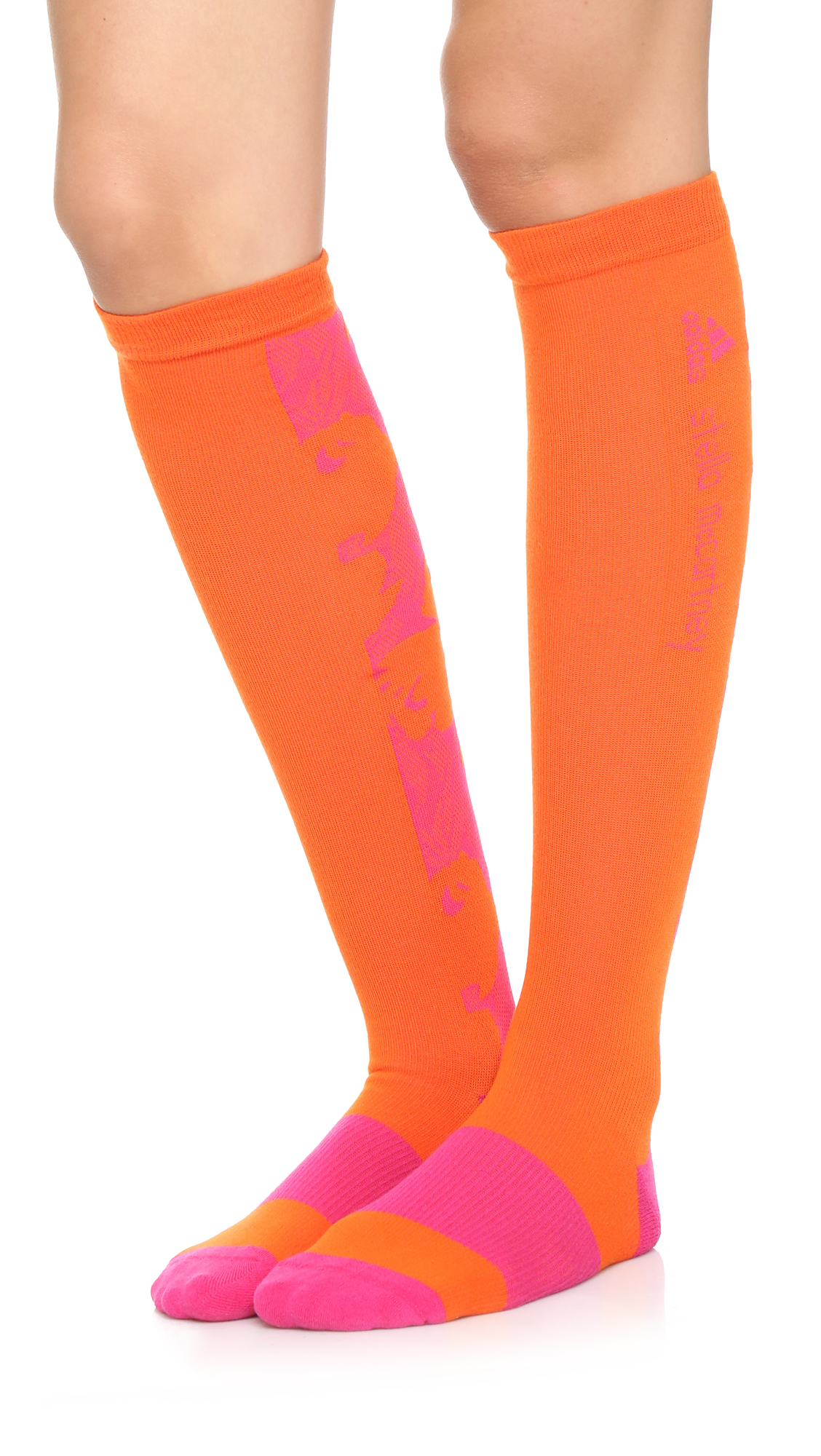 adidas By Stella McCartney Compression Socks in Orange | Lyst