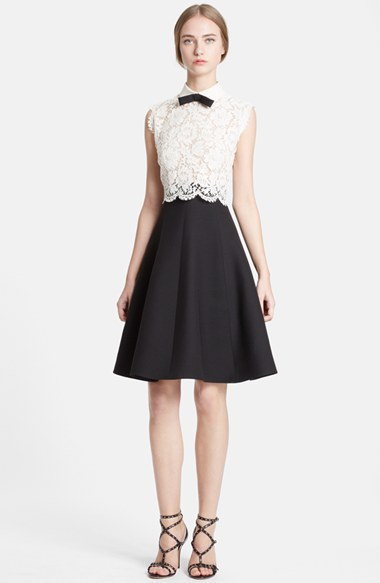 valentino black lace dress