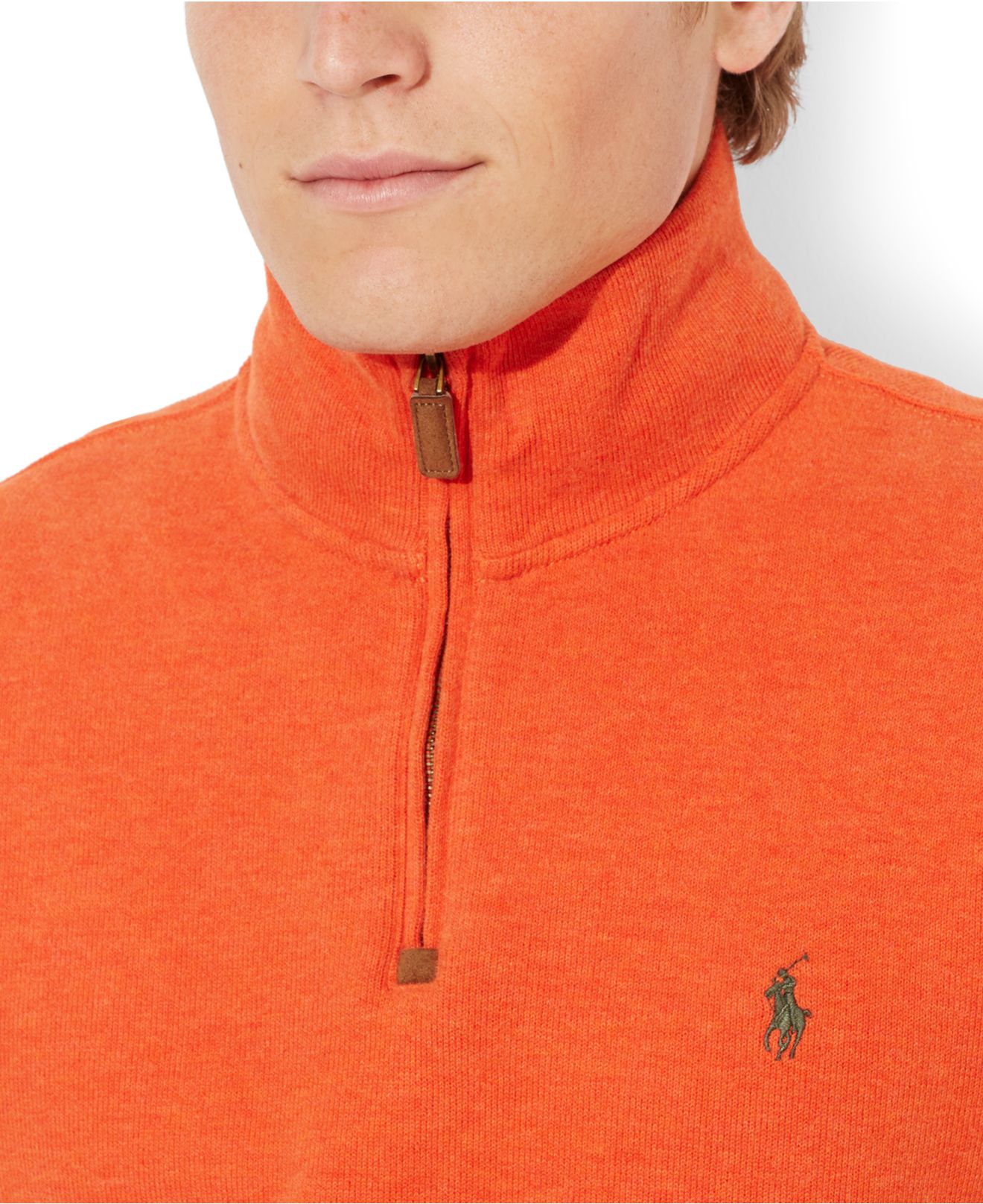 orange half zip