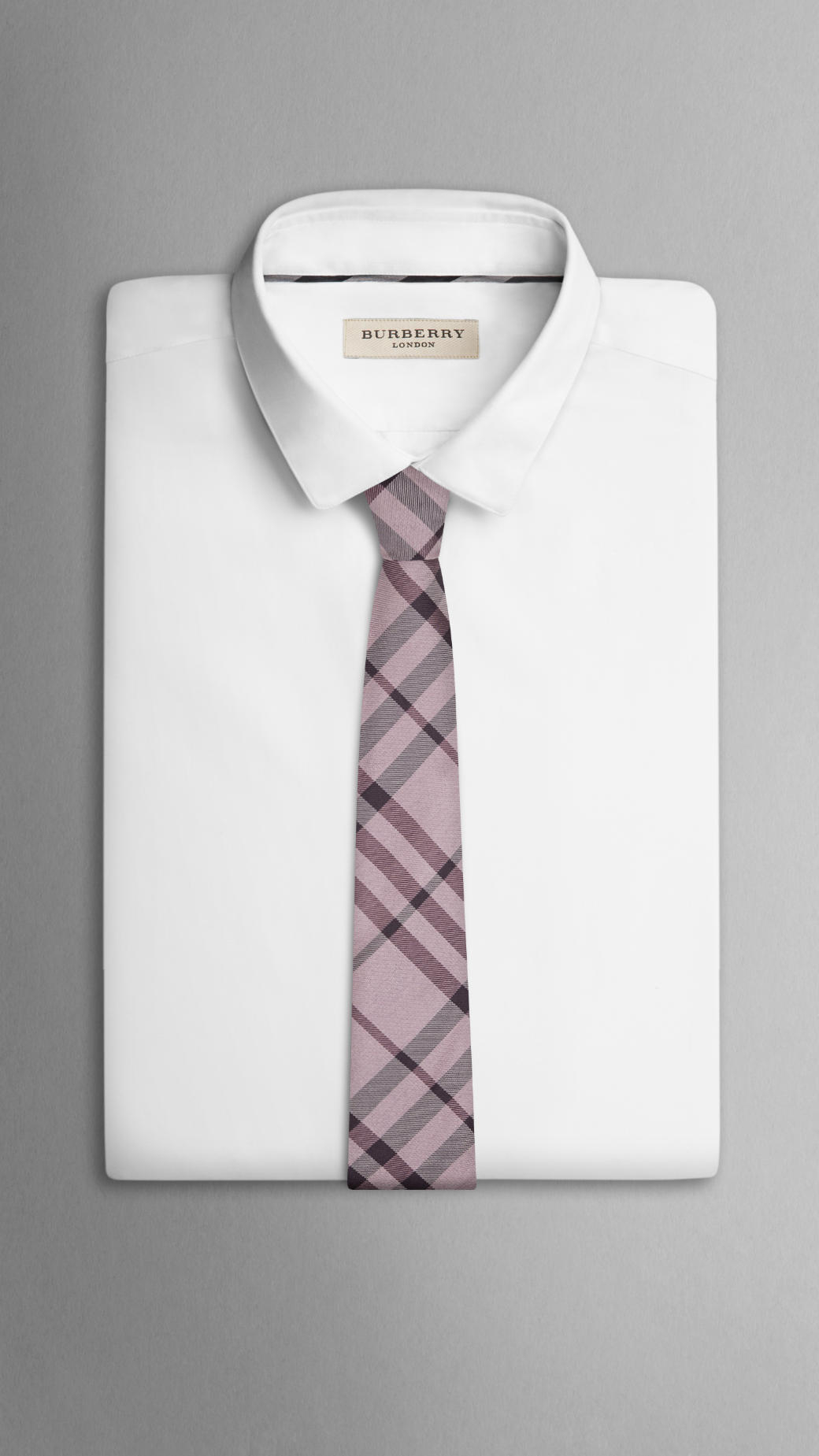 burberry pink check tie